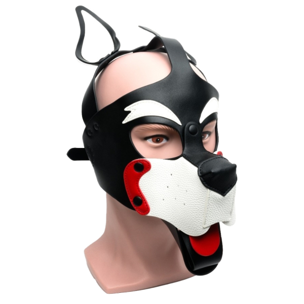 Puppy 665 Mask White and Red