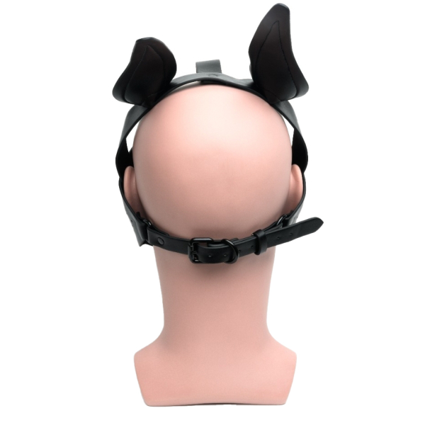 665 Playful Pup Hood Black/White/Red