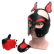 665 Playful Pup Hood Black/Red/White