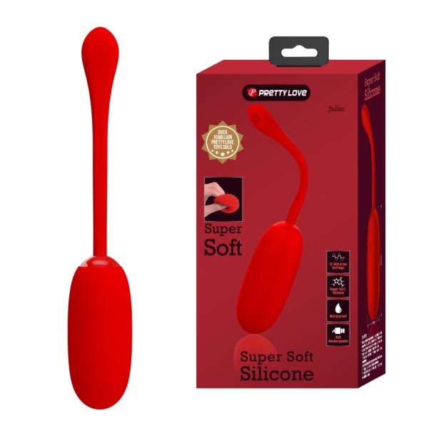 Julius Huevo Vibrador Rojo 8 x 3,2cm