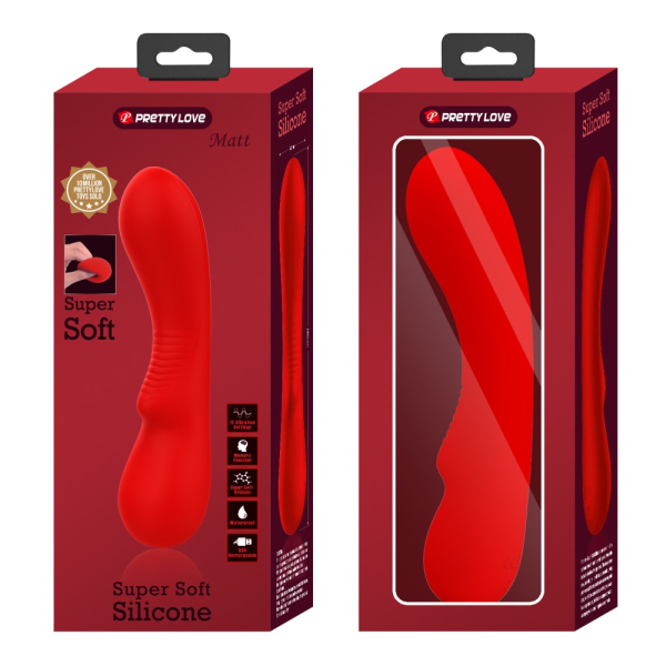 Stimulateur Prostatique Vibrant Matt 15 x 4cm Rouge