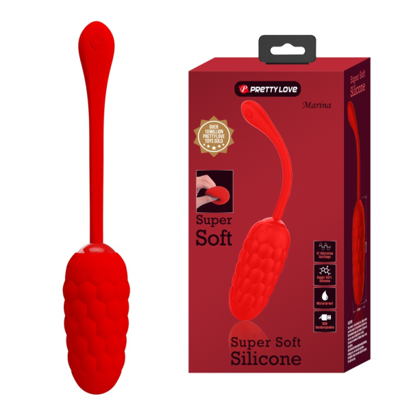 Marina Huevo Vibrador 8 x 3,3cm Rojo