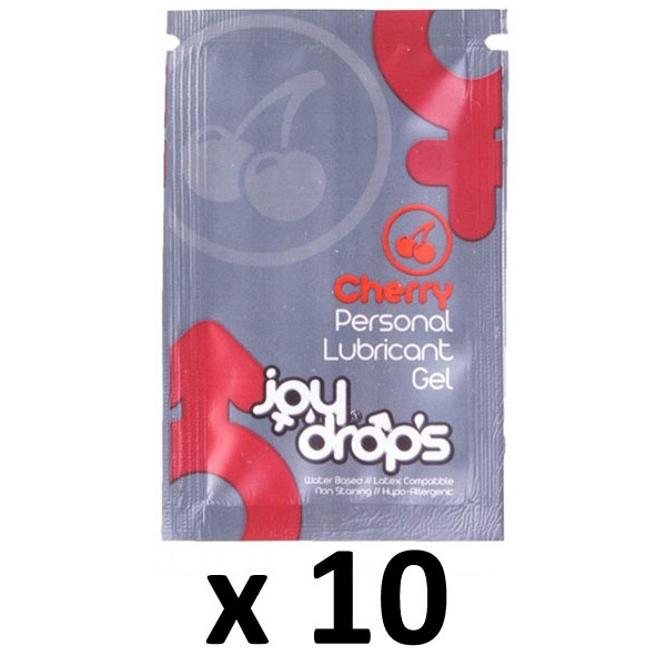 Pack of 10 Cherry flavored lubricant pods 5mL