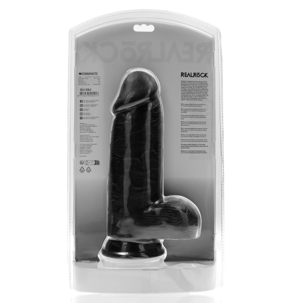 Dildo extra spesso 18 x 7,5 cm nero