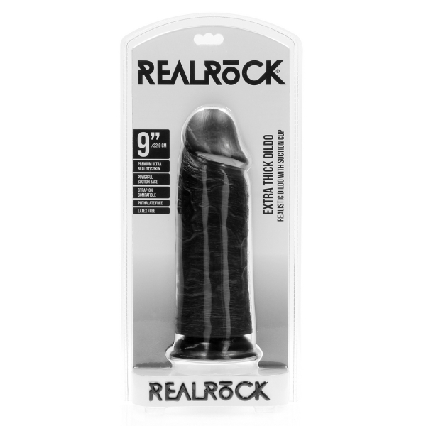 Dildo extra spesso 23 x 7,5 cm nero