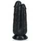 Dubbele Dildo Twee In Een 15,5 x 6,5cm Zwart