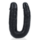 Dildo duplo em forma de U 12 x 3cm preto