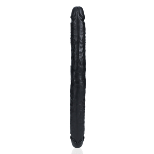 Real Rock Double Gode Straight Slim 35.5 x 3.8cm Noir