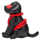 Faux Dog Rover 24cm Black