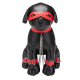 Chien en Simili CAPTAIN CHAINS 24cm Noir