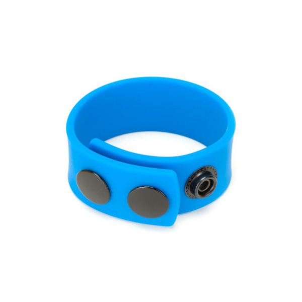 Cockring ajustable en silicone COCK STRAP Bleu