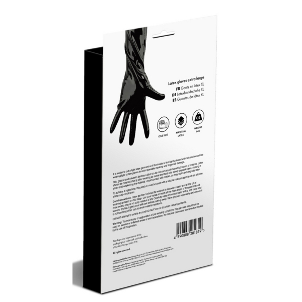 Latex Gloves - X Large - Black