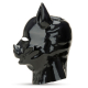 Latex Pig Hood - Black