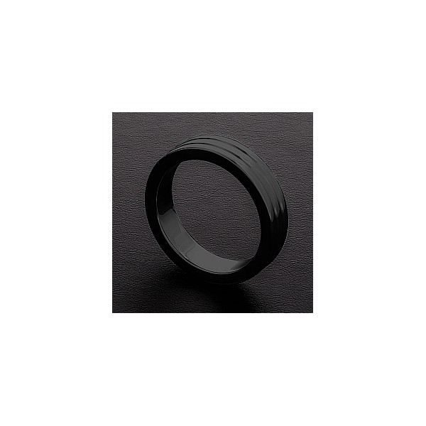 Cockring Ribbed Noir 10mm