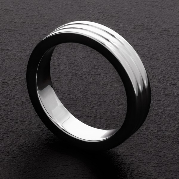 Ribbed Metal Cockring 10mm