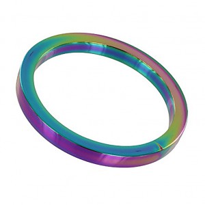 Triune Regenboog Metalen Cockring 8mm