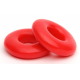 Lot de 2 Cockrings souples Stacker 20 mm Rouges