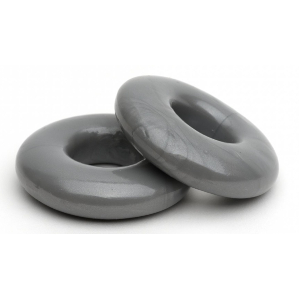 Lot de 2 Cockrings souples Stacker 20 mm Gris