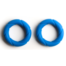 Lot de 2 Anneaux péniens Silicone READY RINGS 28 mm Bleus