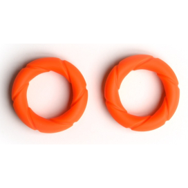 Conjunto de 2 anéis prontos para o uso Cockrings Laranja