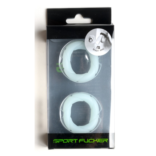 Set of 2 Ready Rings 28 mm Phosphorescent Cockrings