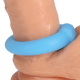 Cockring en silicone Phosphorescent THE MEGA RING 23 mm Bleu