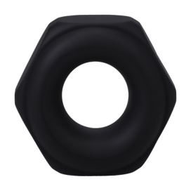 RockSolid by Doc Johnson Cockring en silicone THE NUT 25 mm Noir