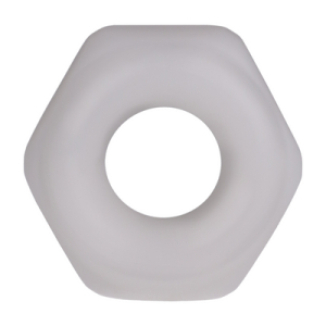 RockSolid by Doc Johnson Anneau pénien en silicone THE NUT 25 mm Blanc