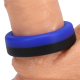 Anneau pénien en silicone THE BIG O 32 mm Noir-Bleu