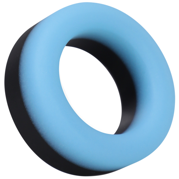 Cockring Phosphorescent The Big O 32 mm Noir-Bleu ciel