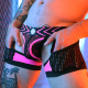 Boxer Jock Dickmatized Nero-Rose neon