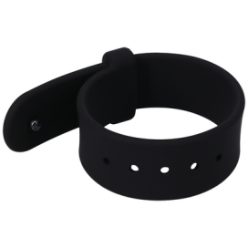 RockSolid by Doc Johnson Cockring ajustable en silicone THE BELT 45 mm Noir