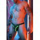 Dickmatized thong Black-Green neon