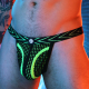 Dickmatized thong Black-Green neon