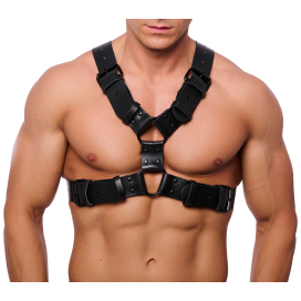 Right Black leather harness