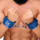 Ultra Blue Leather Handcuffs