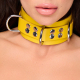 Collar de cuero ultra amarillo