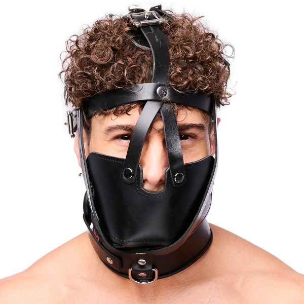 Lederen masker voor slaaf