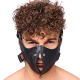 Leather mask with zip