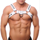 Couro Snap Leather Harness Branco