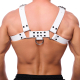 Leather Harness Buckle White