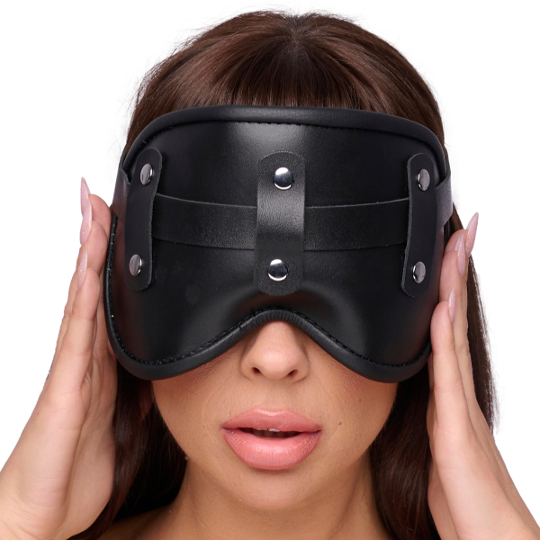 Masque en cuir rembourré Blind Up Noir