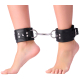 Padded Leather Ankle Cuffs Black