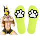 Chaussettes PAW Kinky Puppy Jaune Fluo