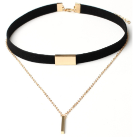 Choker van suedechock