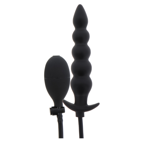 Hidden Desire Extreme Inflatable Ribbed Plug - Advance Black