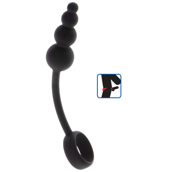 ToyJoy Manpower Anal Plug & Cock Ring Black