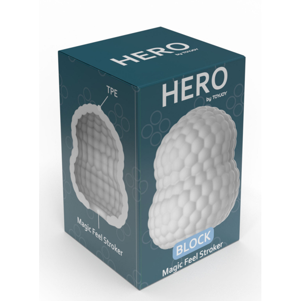 ToyJoy Hero Mini Masturbator Block White