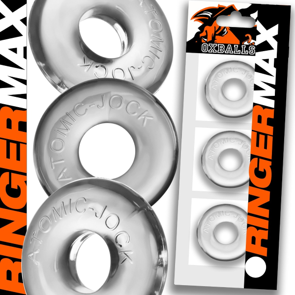 [TPR] RINGER MAX 3-Pack Cockrings Clear