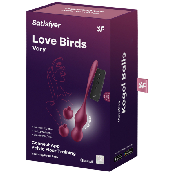 Love Birds Vary - Connect App Pelvic Floor Training - Wine Red